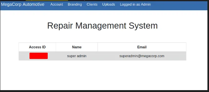 found superadmin table