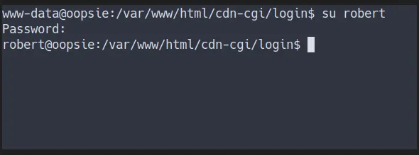 change user to robert