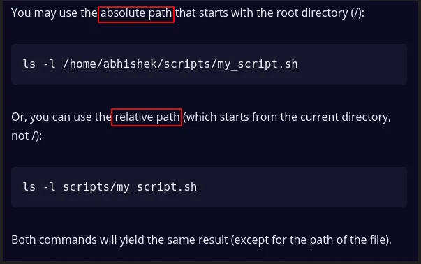 relative & absolute path differences