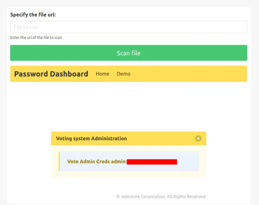 found admin credential