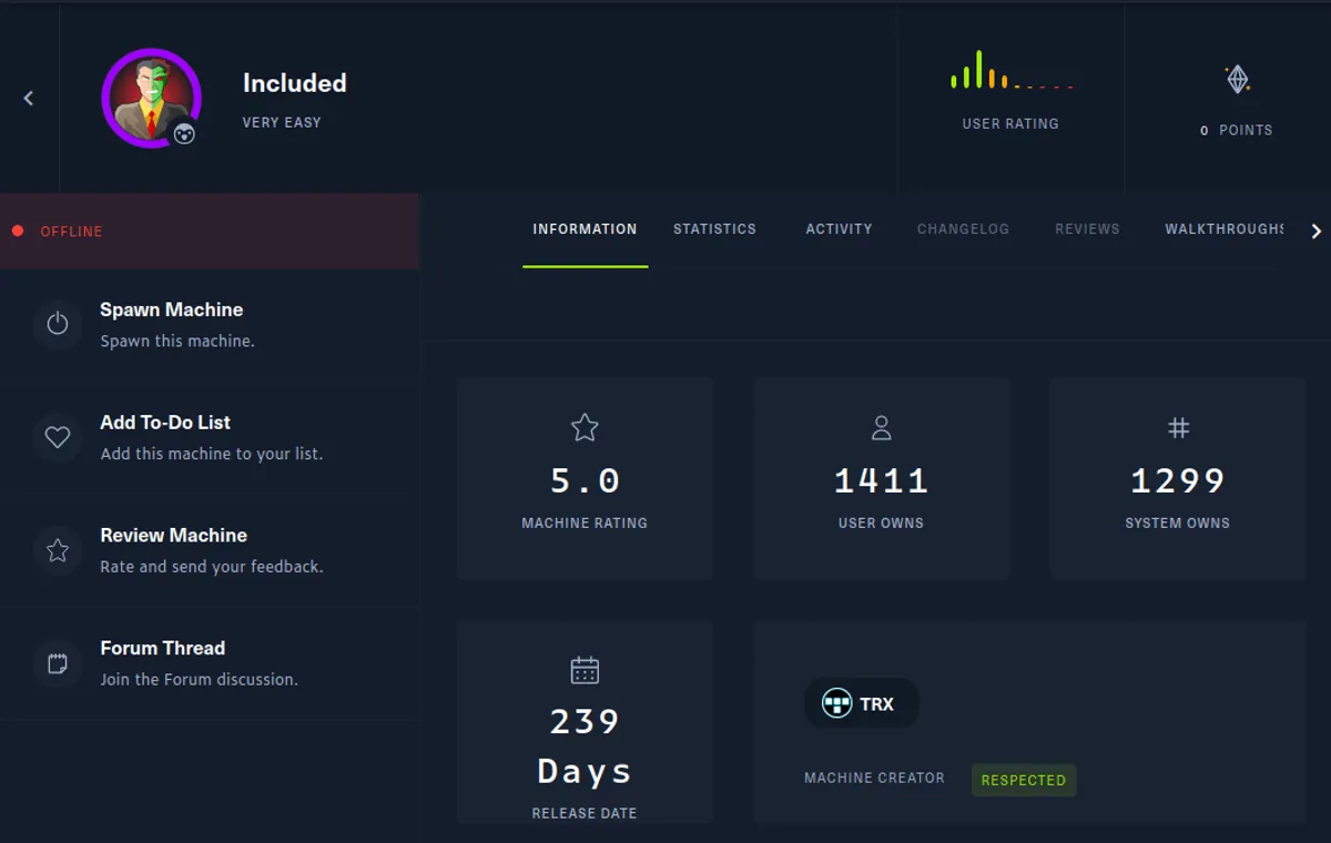 HackTheBox - Included Writeup