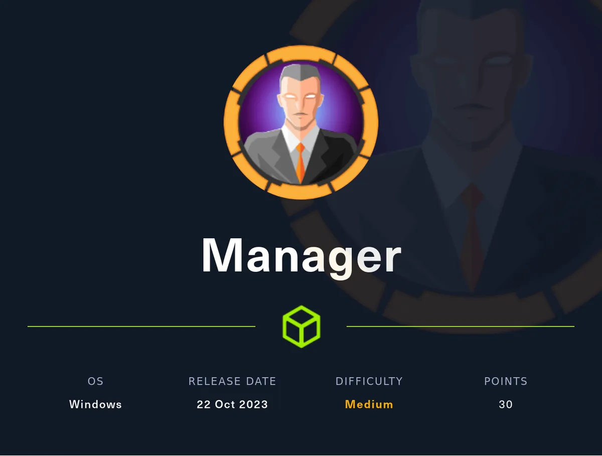 HackTheBox - Manager Writeup