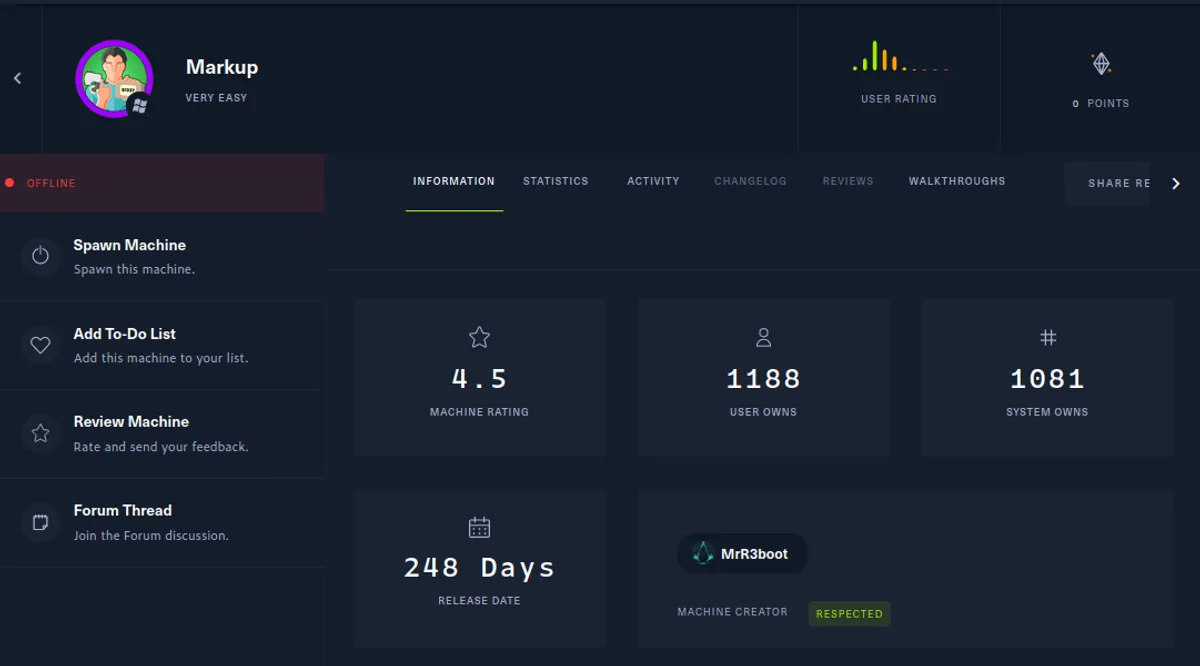 HackTheBox - Markup Writeup