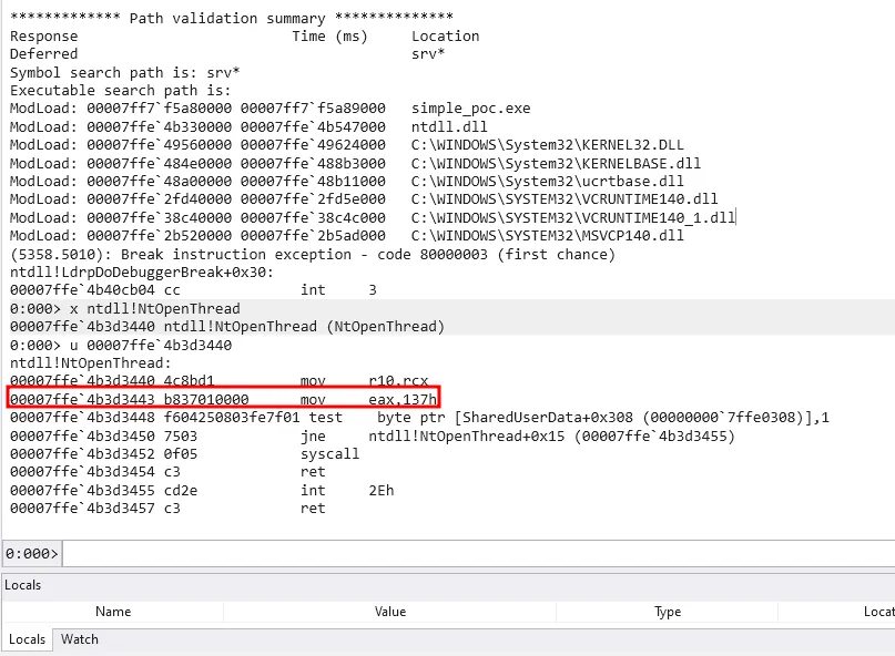 Syscall instructions