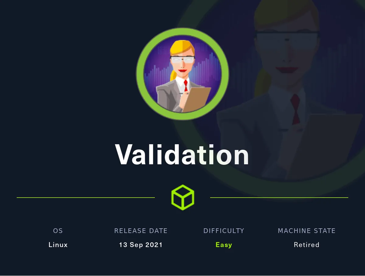 HackTheBox - Validation Writeup