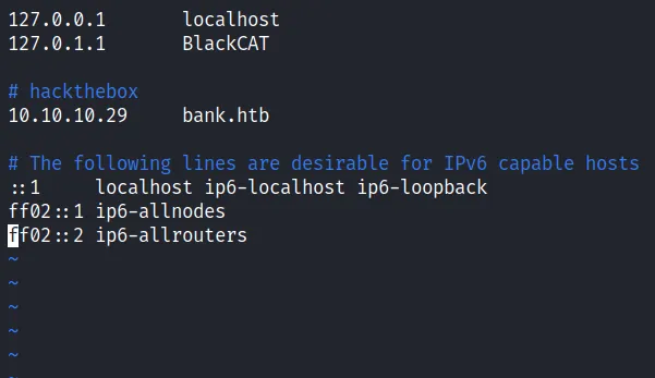 adding bank hostname