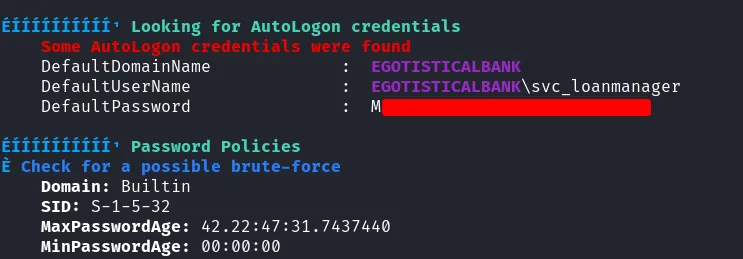 found credentials in autologon
