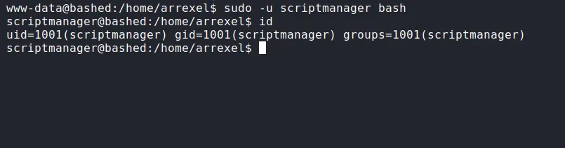 change user to scriptmanager
