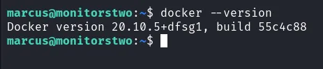 check docker version