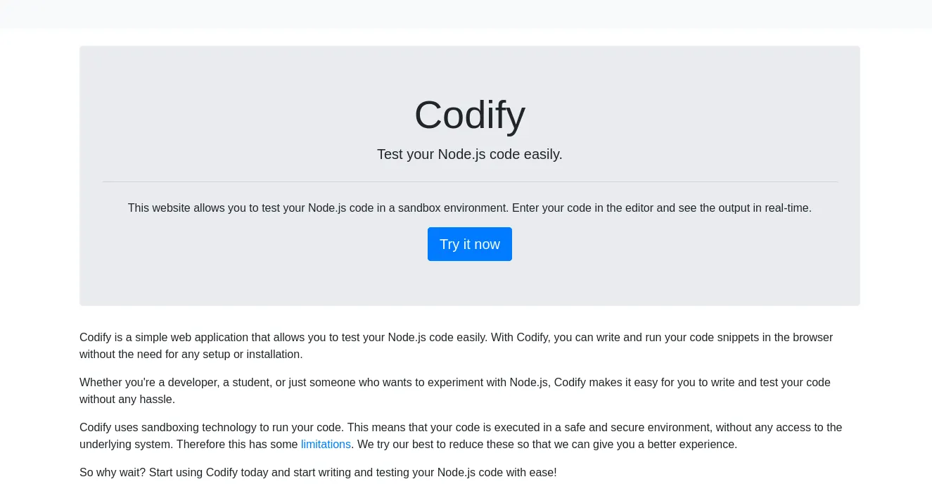 codify.htb index page