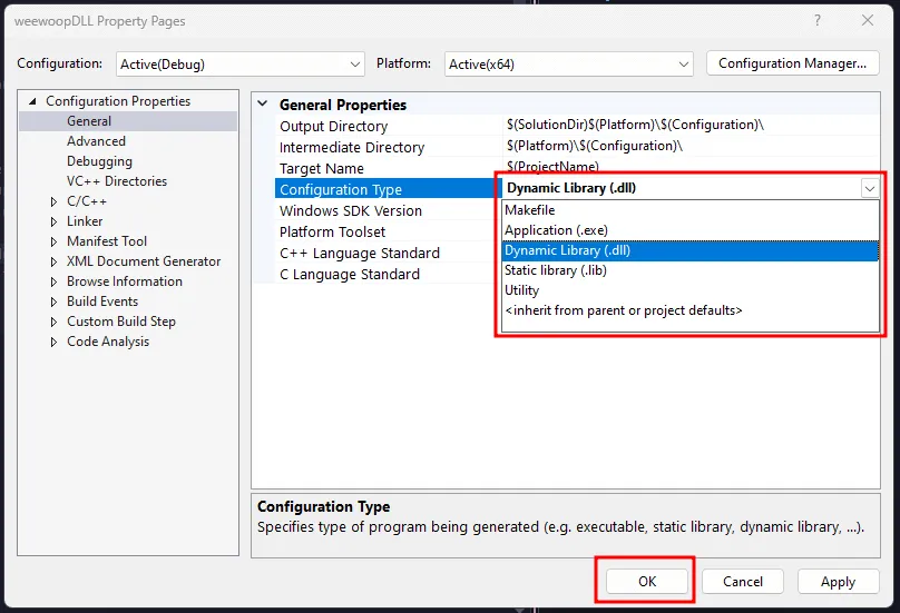 Configuration type DLL