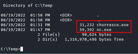 transfer exploit and nc.exe