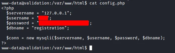 found the credentials