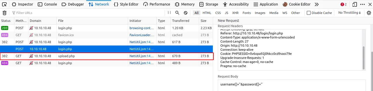 modify login request