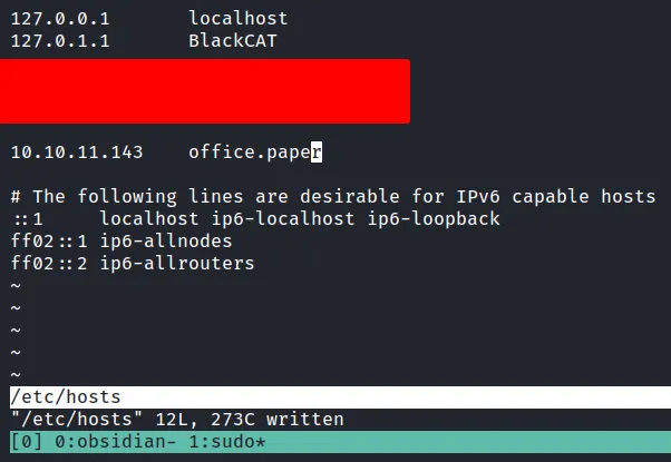 add hostname in /etc/hosts
