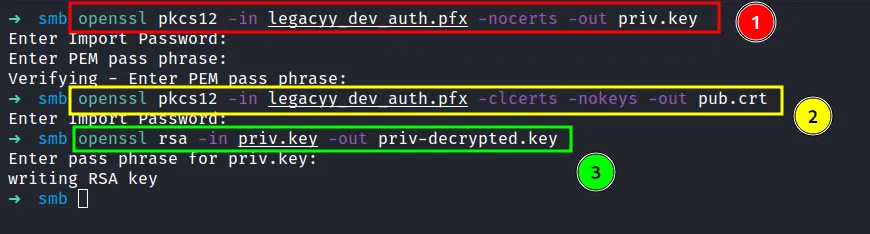 extract the priv/pub key