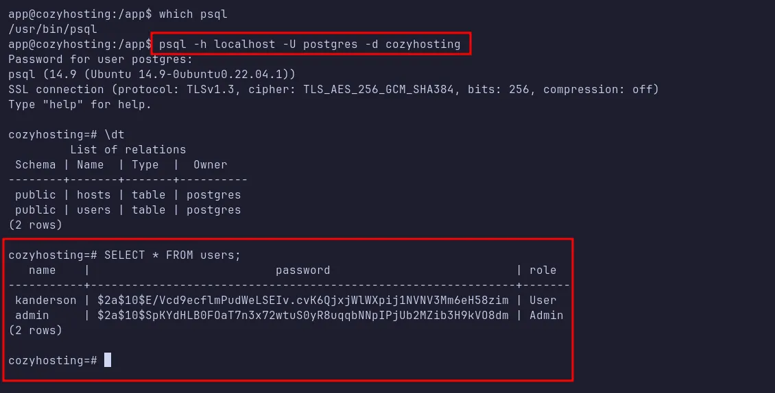 hash inside postgresql