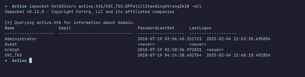 impacket-GetADUsers