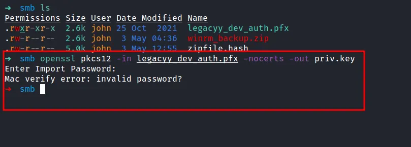 openssl extract priv key