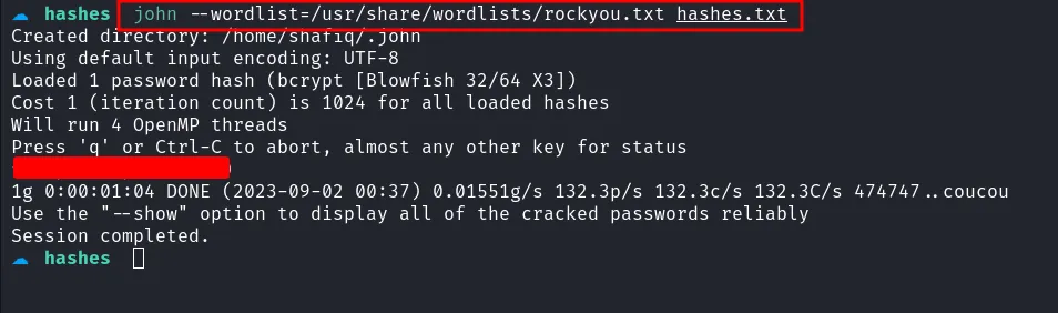 john cracked hashes