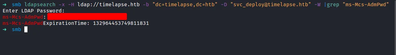 found credentials in ldap