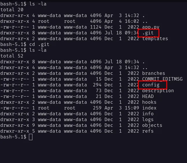 found config file in .git directory