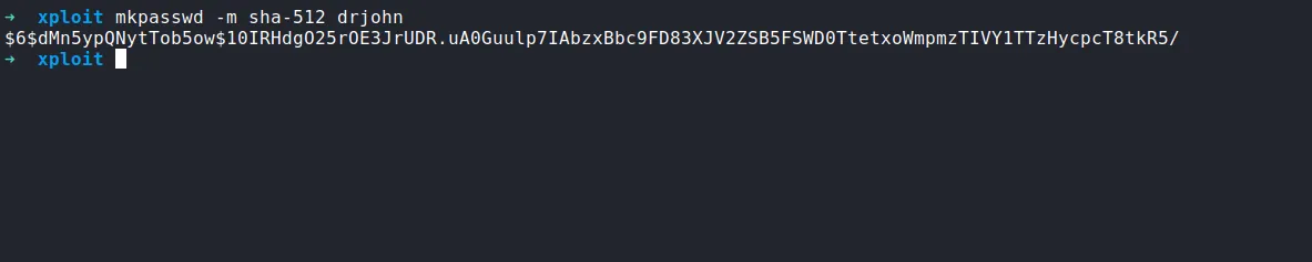 generate sha-512 hash