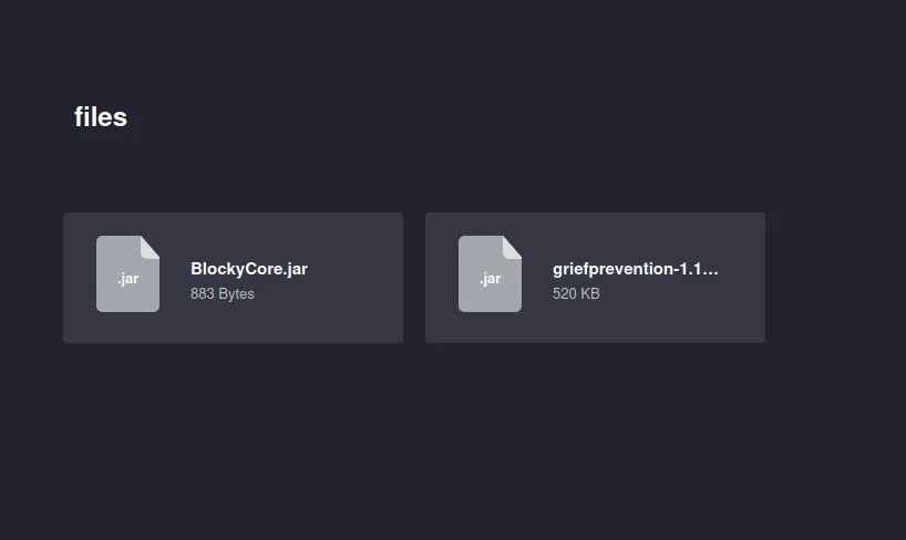 jar file at /plugins