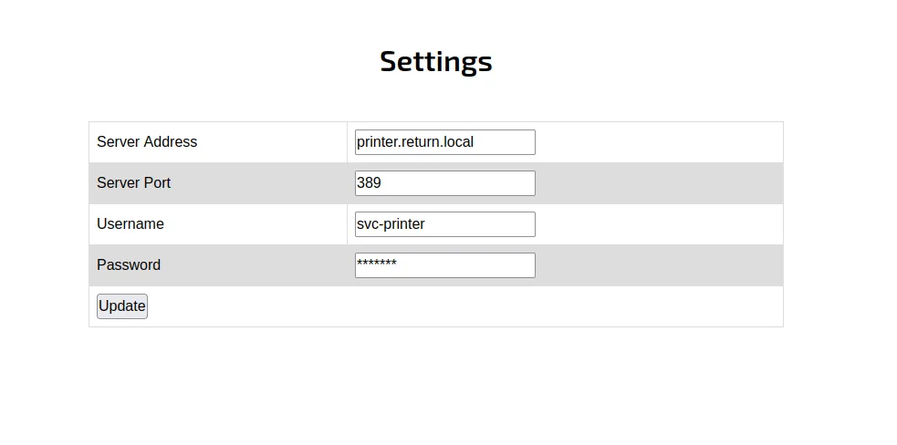 printer settings