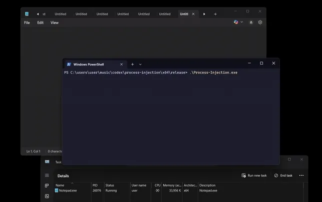 Process injection in action