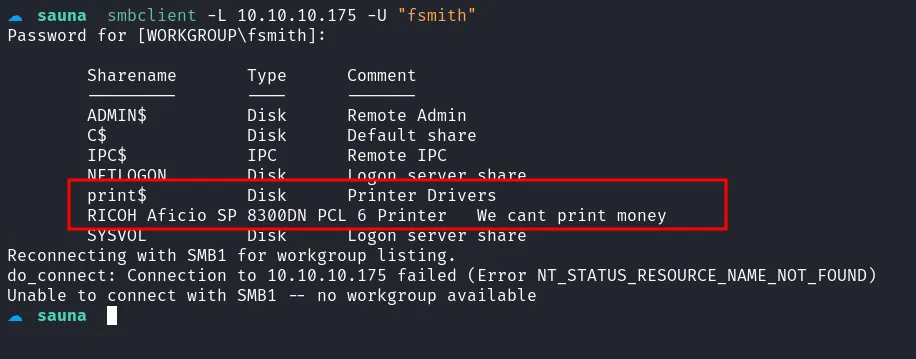 listing share as fsmith