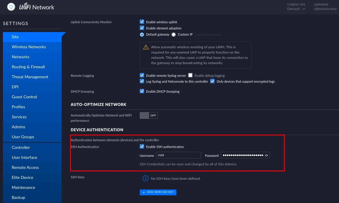 found root credentials