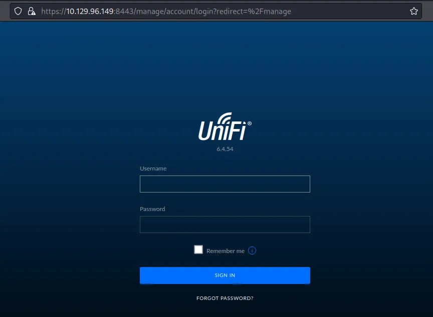 unifi login page