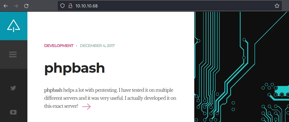 phpbash webpage
